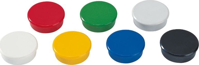 Magnet Dahle, rund, 38 mm, assorteret, pakke a 10 stk.
