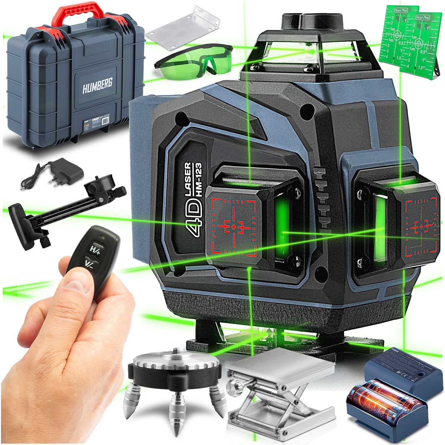 Humberg Laser krzyżowy w walizce + akcesoria Humberg HM-170