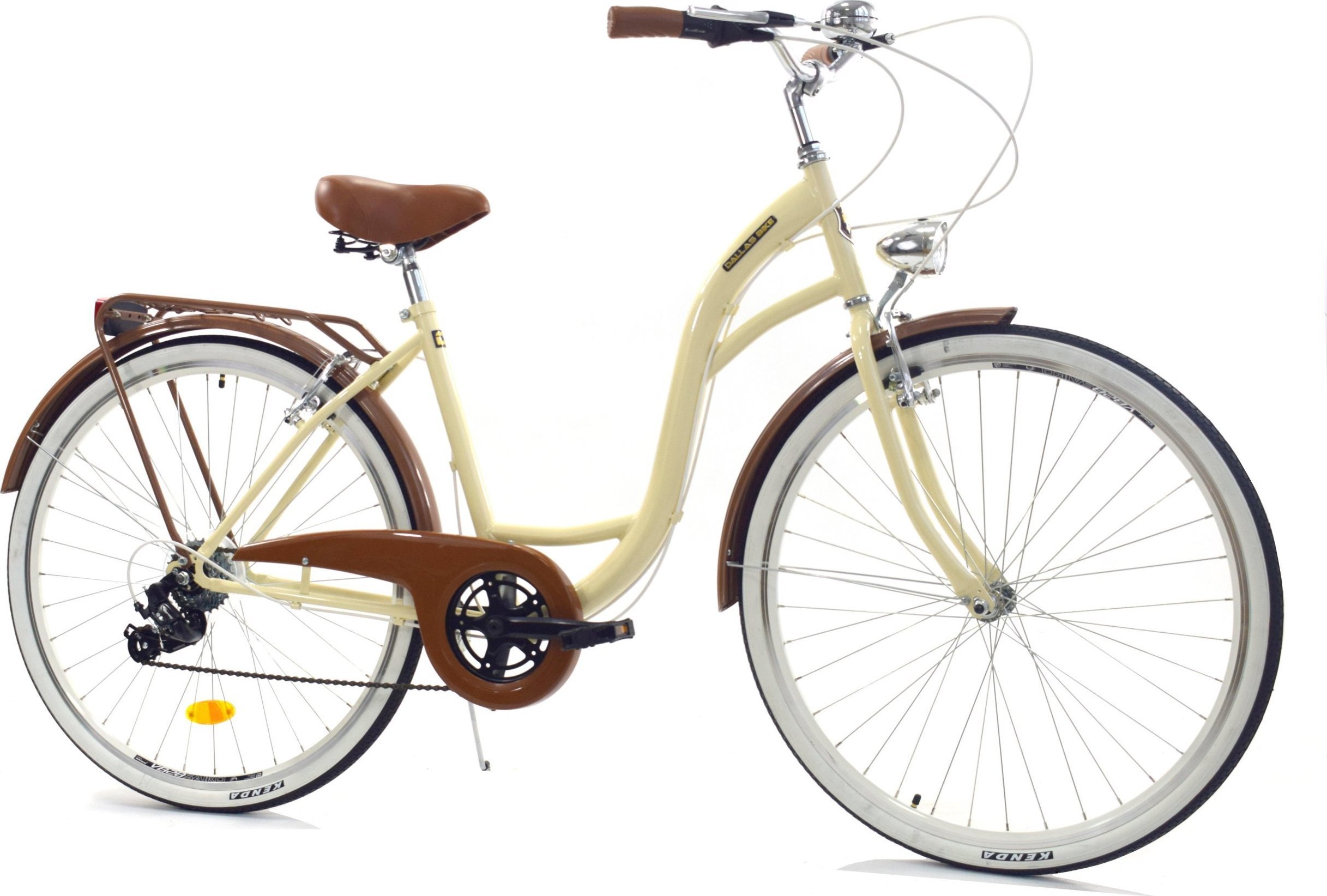 Dallas Bike Rower Dallas City 26" 7spd - krem z brązem