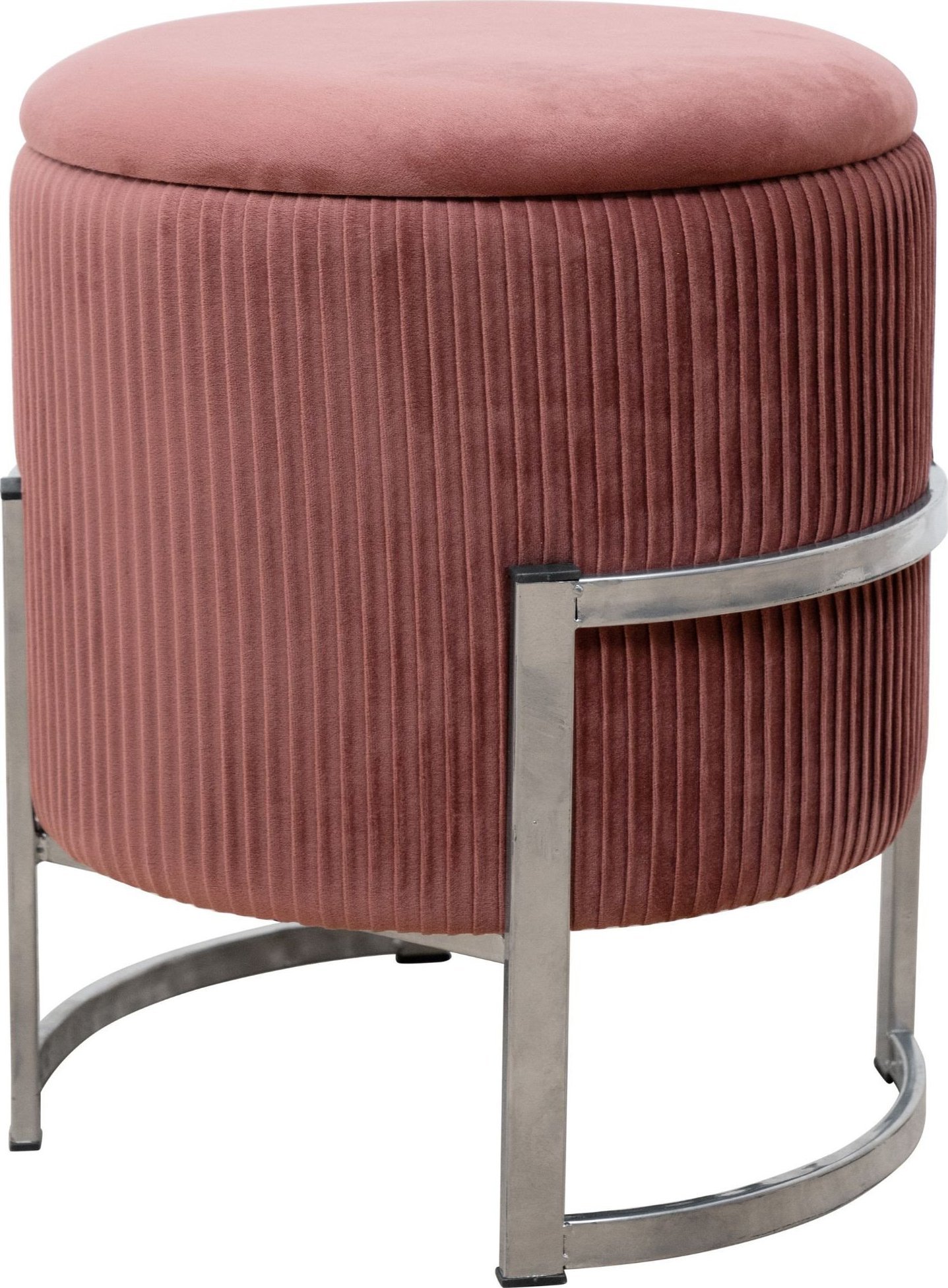 Fabryka Mebli Akord Pufa otwierana z pojemnikiem welurowa PORTO Różowa