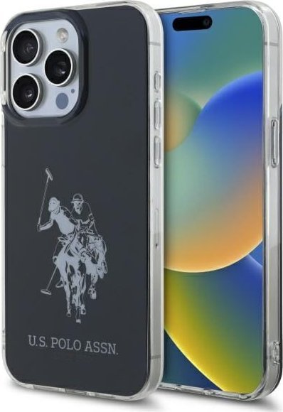 US Polo USHCP15XTPUHRBK iPhone 15 Pro Max 6,7" czarny/black Shiny Big Logo