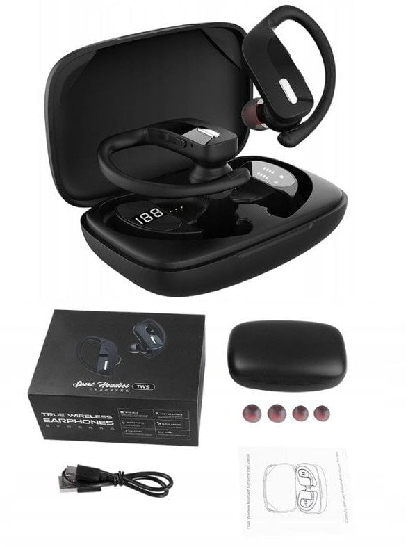 SŁUCHAWKI BLUETOOTH 5.3 SPORTOWE PREMIUM POWERBANK TWS