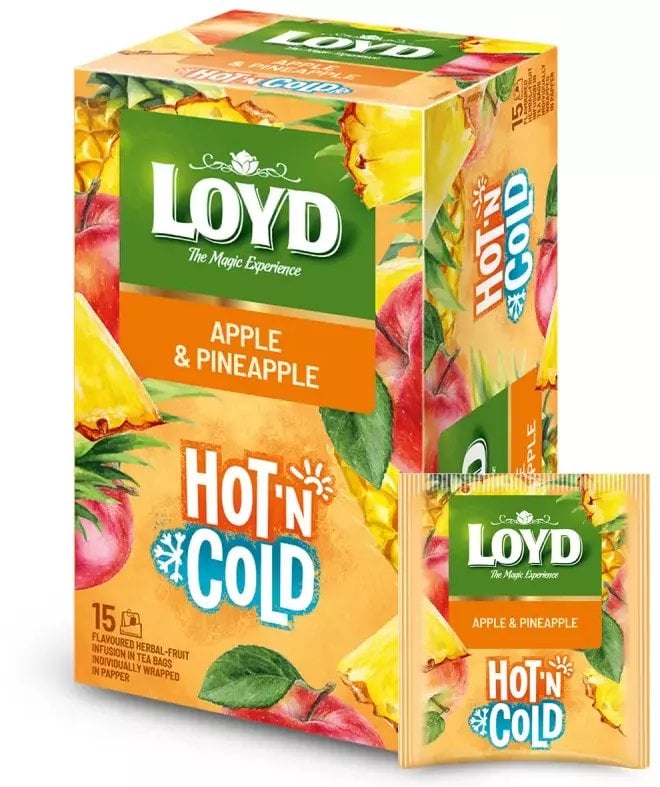 Loyd Herbata owocowa Hot&Cold - Jabłko i ananas 15 saszetek