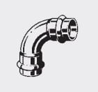 Viega Łuk 90° 2-kołnierze 15mm (628 178)