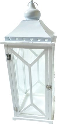 Direct Home and Garden Latarnia drewniana biała L