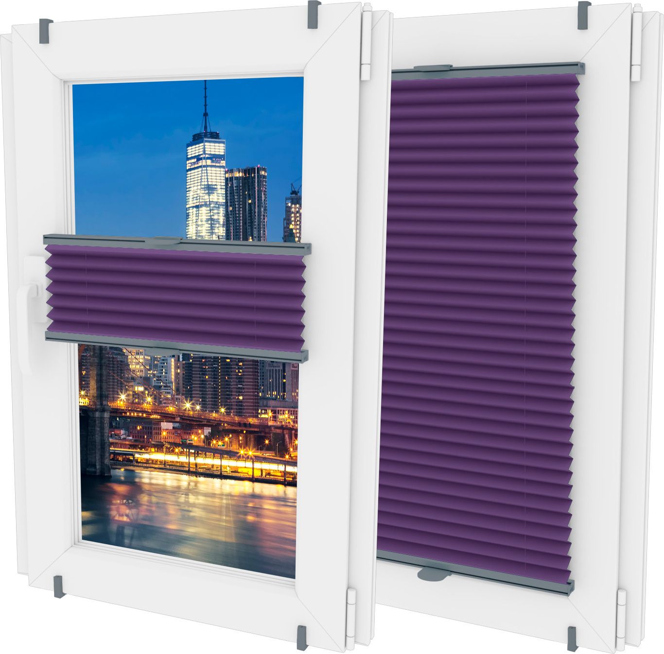 Oslonaokna 'Roleta plisowana plisa wysokość do 220cm kolor Fioletowy'