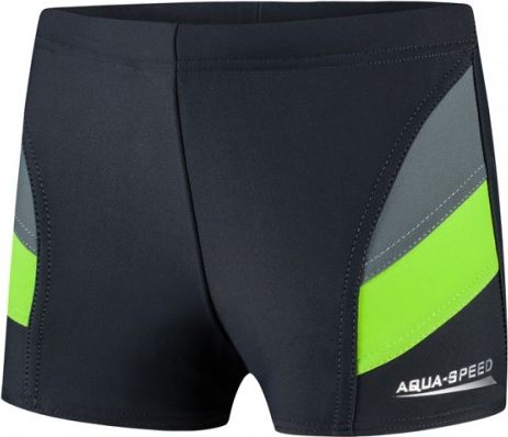 Aqua-Speed Kąpielówki chłopięce, dziecięce, młodzieżowe ANDY Aqua-Speed Kolor grafitowo-zielony