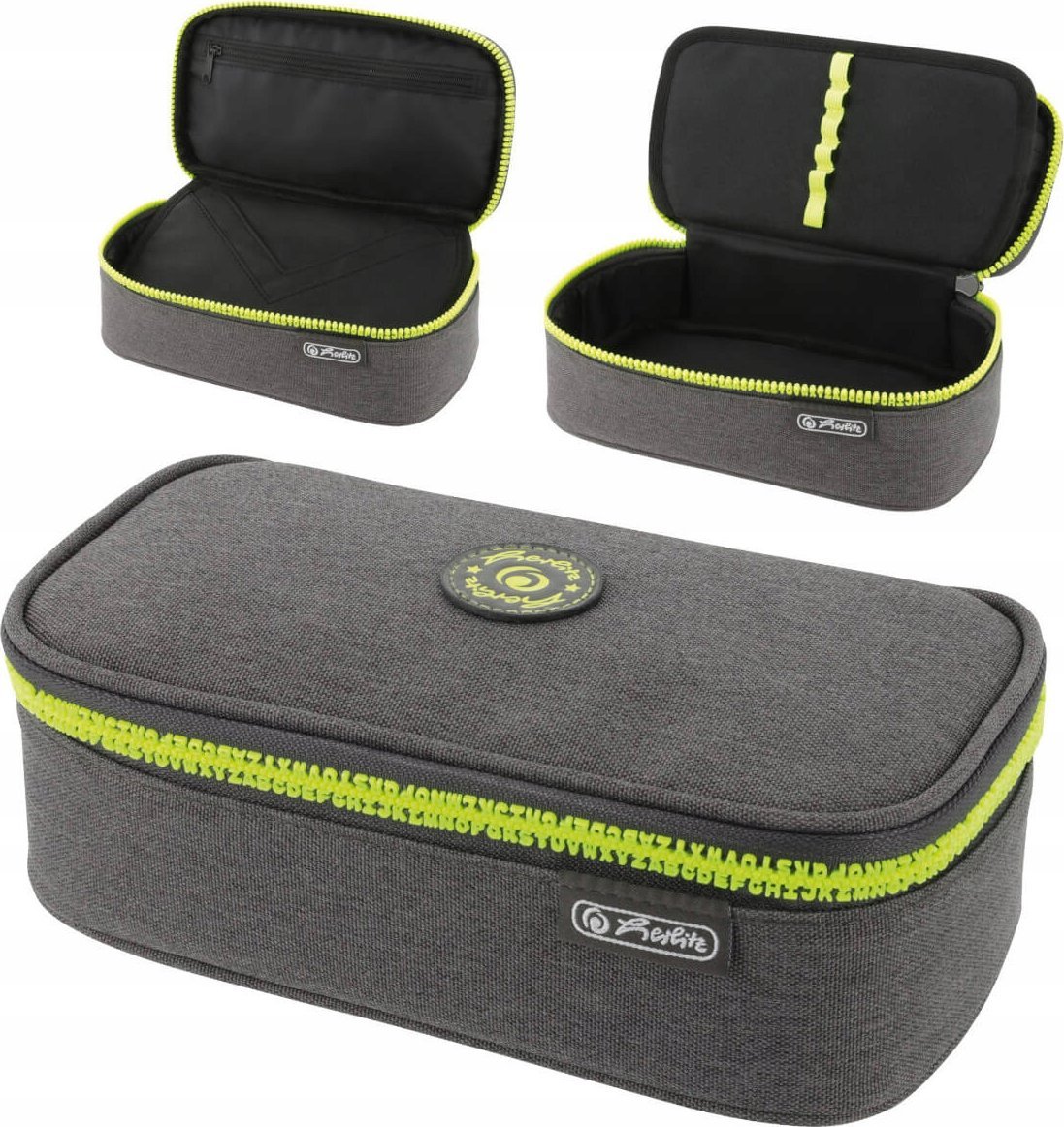 Piórnik Herlitz Herlitz Faulenzer beatBox ABC Grey/Yellow