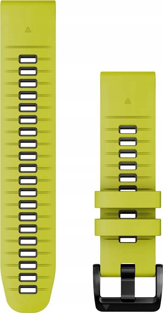 Garmin Pasek silikonowy na nadgarstek QuickFit 22 (limonkowy / grafitowy / czarna sprzączka)