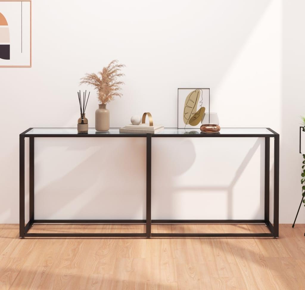 vidaXL vidaXL Konsola, przezroczysta, 180x35x75,5 cm, szkło hartowane