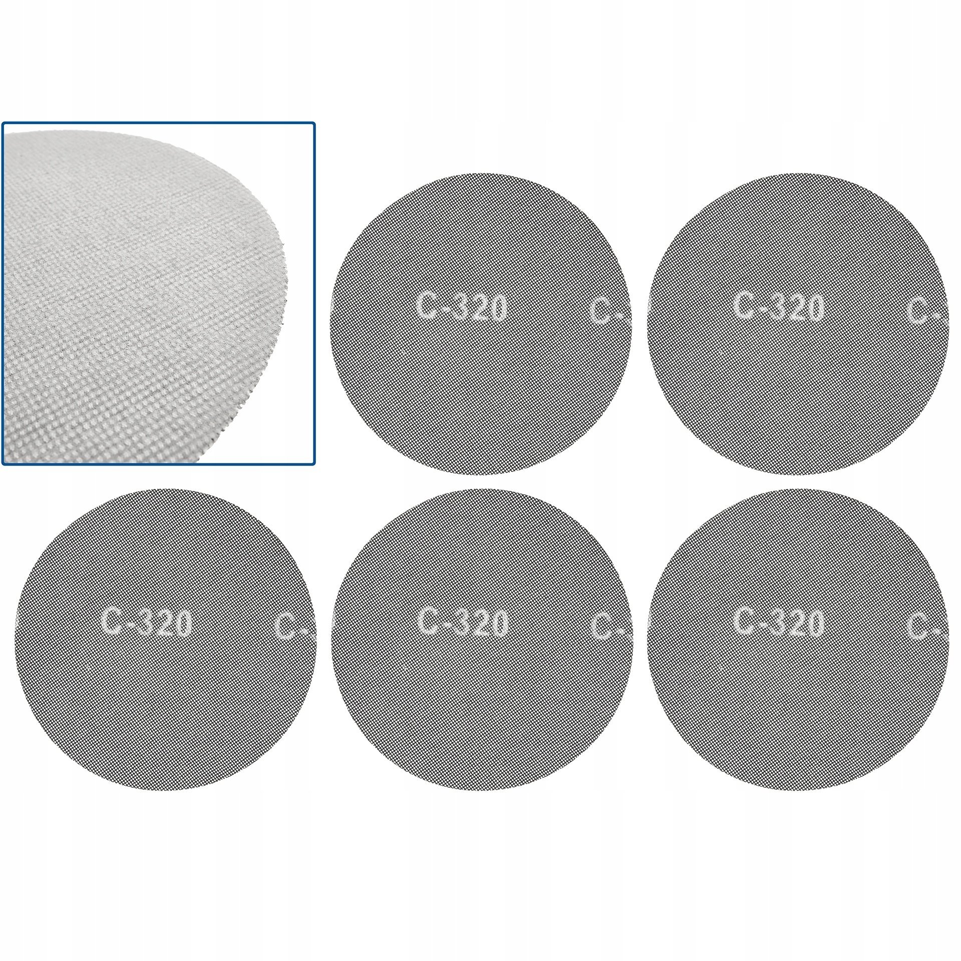 Geko Siatka ścierna na rzep 225mm P320 (5/250)