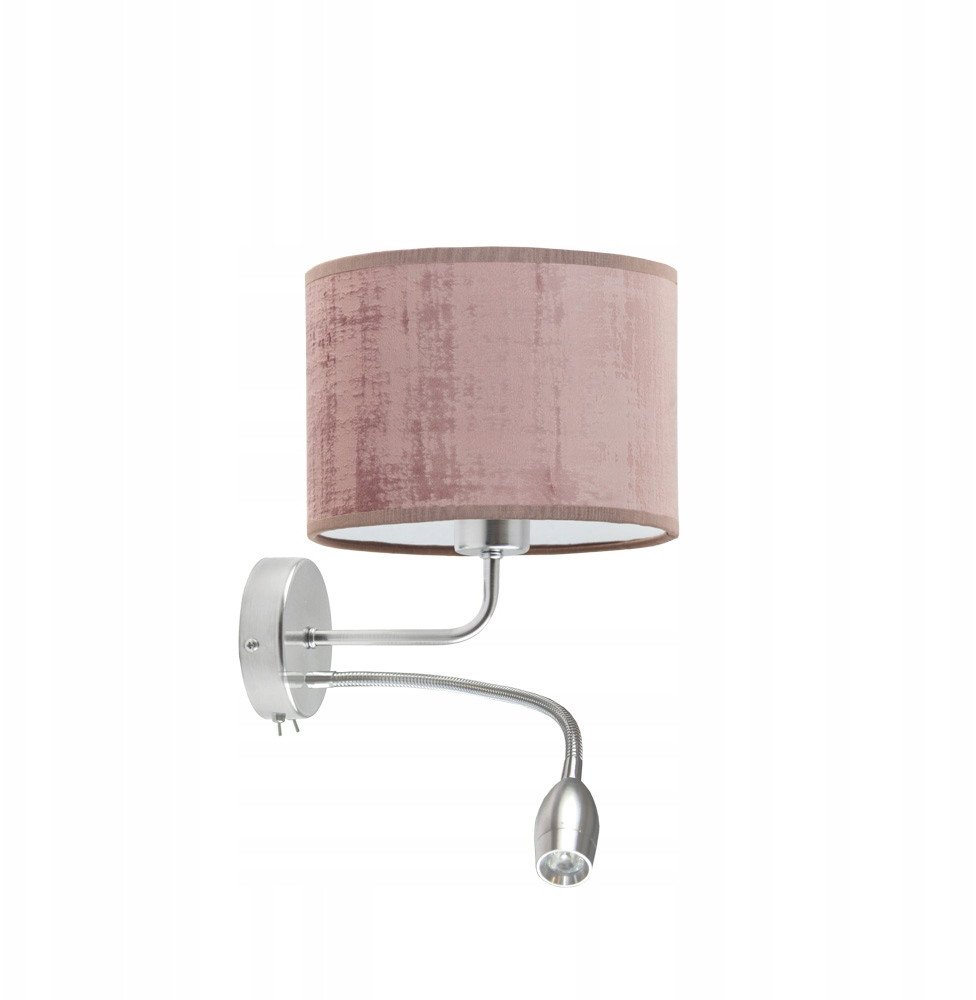 Kinkiet 2-punktowy regulowany CAPRI WELUR abażur