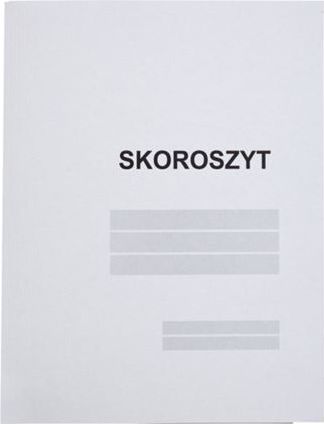 Oficio Skoroszyt zwykły tekturkowy biały 300g 10szt