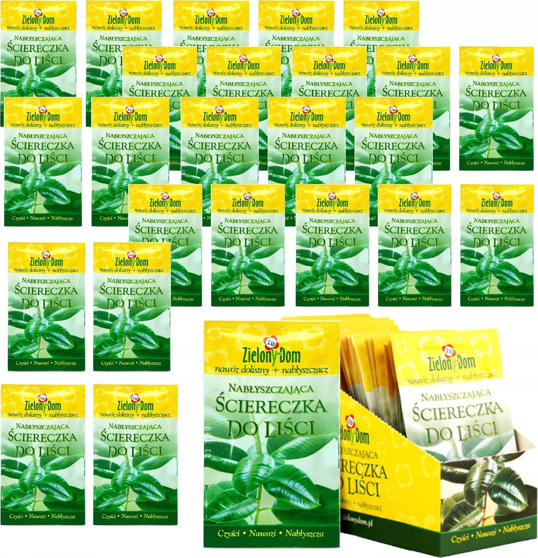 25x Chusteczki pielęgnujące do liści, ściereczka do roślin, kwiatów