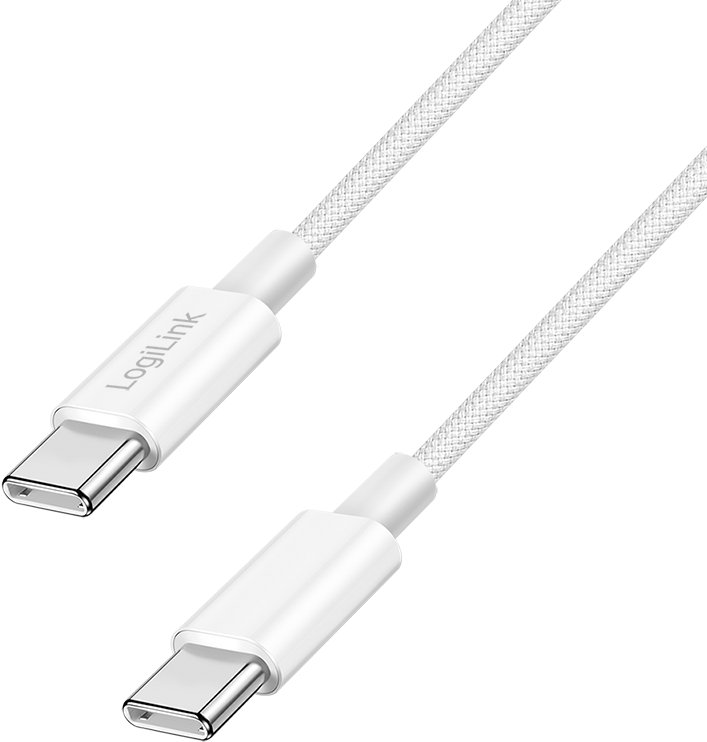 Kabel USB LogiLink USB-C - USB-C 0.5 m Biały (CU0340)