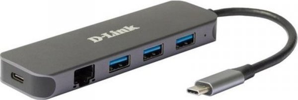 HUB USB D-Link D-Link DUB-2334 USB-C nach 1000MBit Adapter mit USB-Hub retail