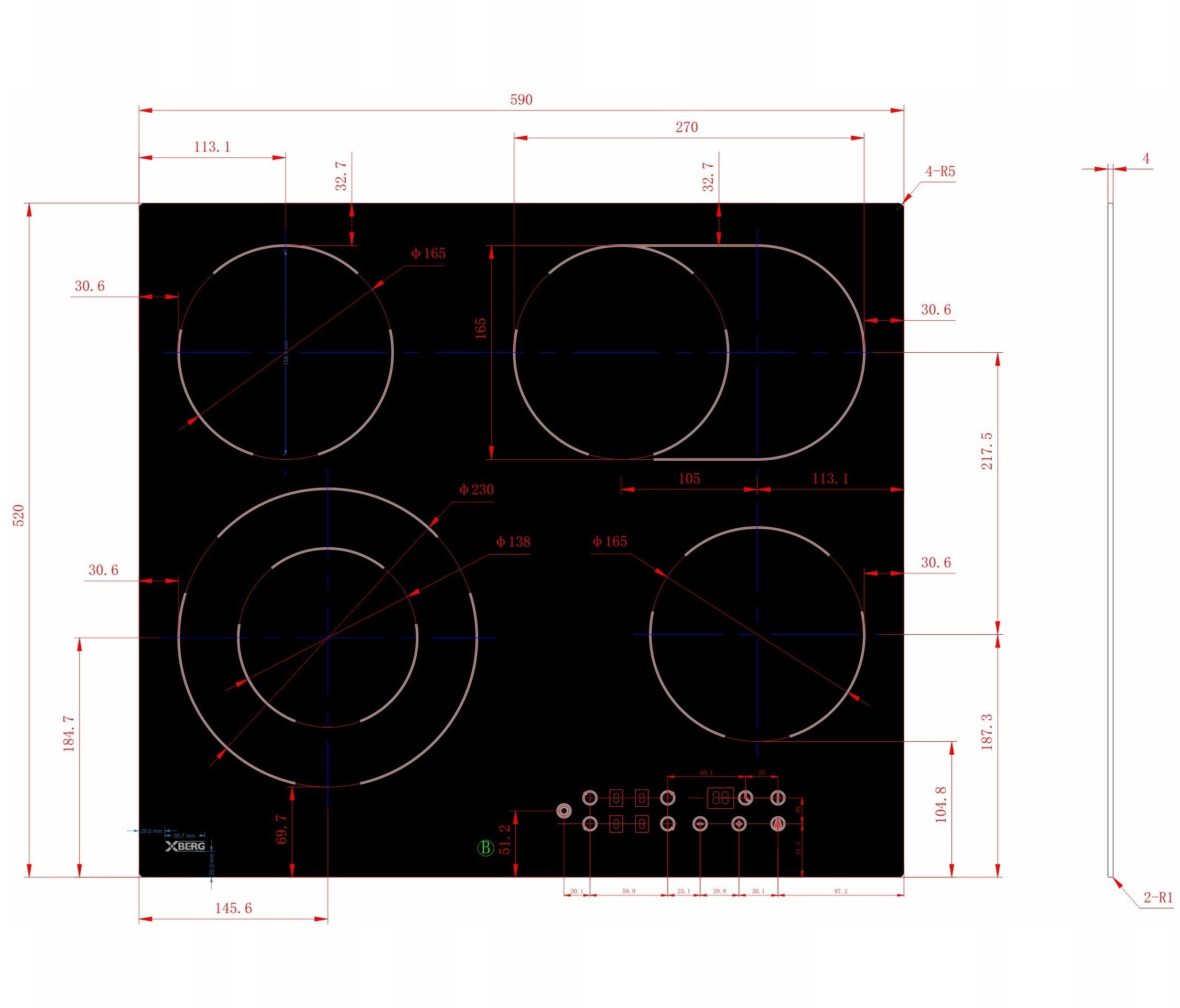 XBERG PŁYTA CERAMICZNA XBERG BRGC605