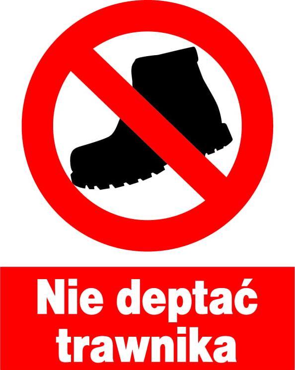 Mój dom Zzo-26 Znak Tabliczka Bhp Nie Deptać Trawnika