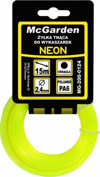 McGarden ŻYŁKA DO WYKASZARKI OKRĄGŁA NEON 2.7MM 15M