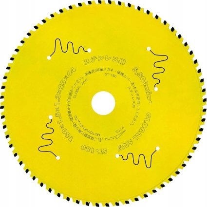 GLOBAL SAW Piła tarczowa do cięcia stali nierdzewnej GLOBAL SAW 180 x 1,5/1,1-1,3 x 20mm / 64z CERMET