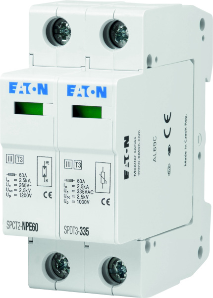 Eaton Ogranicznik przepięć D 2P 2,5kA 1kV SPDT3-335-1+NPE (170487)