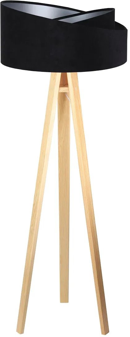 Lampa stojąca GEMSTONE czarna/srebrna/sosna BPS KONCEPT