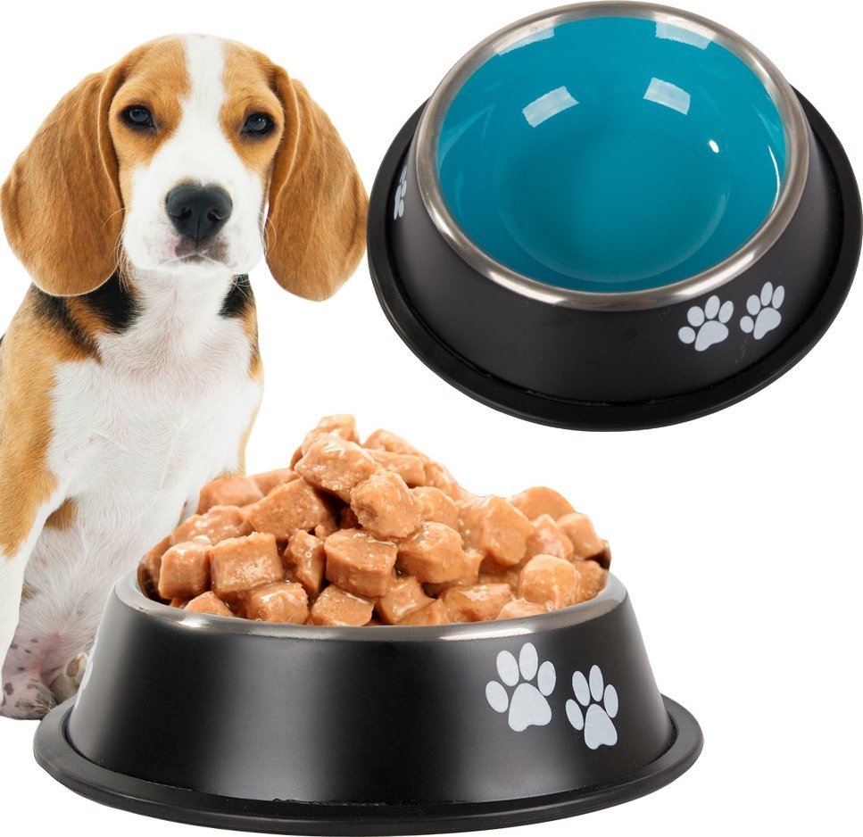 Verk Miska dla psa metalowa antypoślizgowa duża 1l Miska dla psa metalowa antypoślizgowa duża 1l