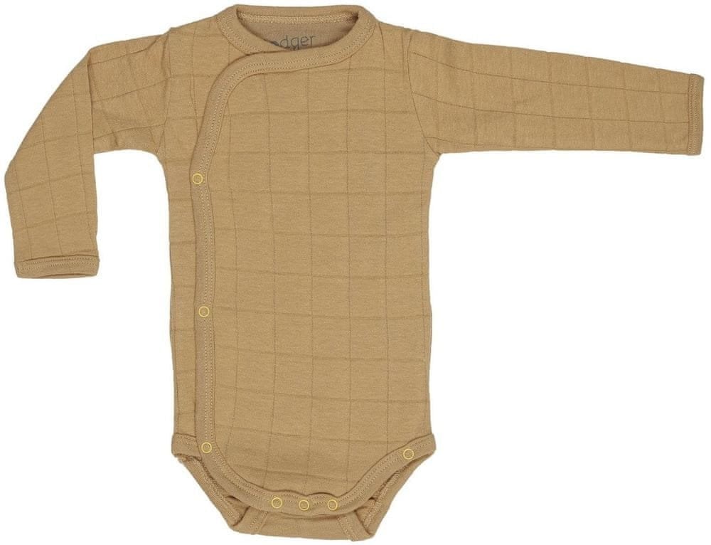 Sale! Lodger Romper Solid cotton bodysuit with long sleeves Honey 68 cm RS 076_68