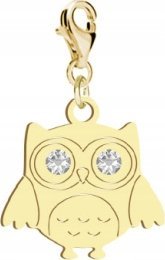 Radziszewska Jewellery Pozłacany Charms SOWA DEDYKACJA GRATIS