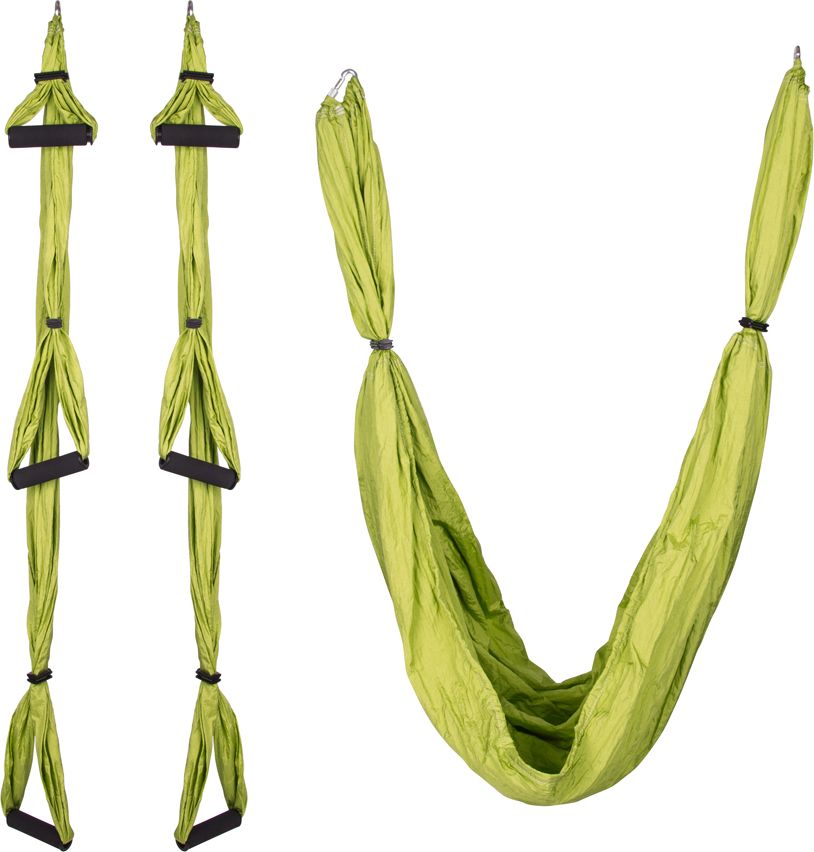 inSPORTline Antygrawitacyjny hamak do jogi Hemmok Kolor Zielony