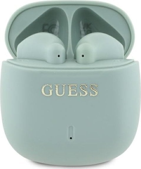 Słuchawki Guess Guess Bluetooth headphones GUTWSJ14ESGN TWS + docking station green/green Printed Classic Logo