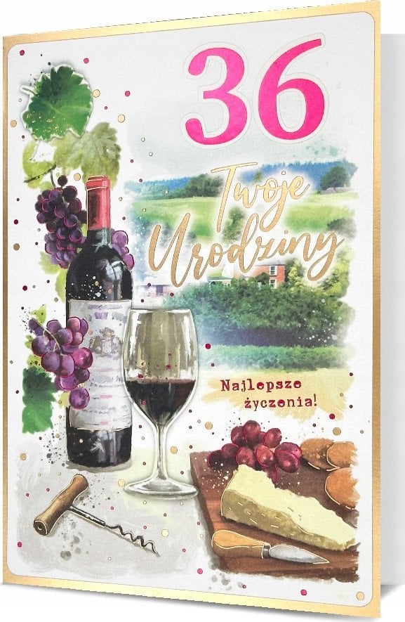 KUKARTKA Karnet B6 Urodziny (wymienne cyfry)