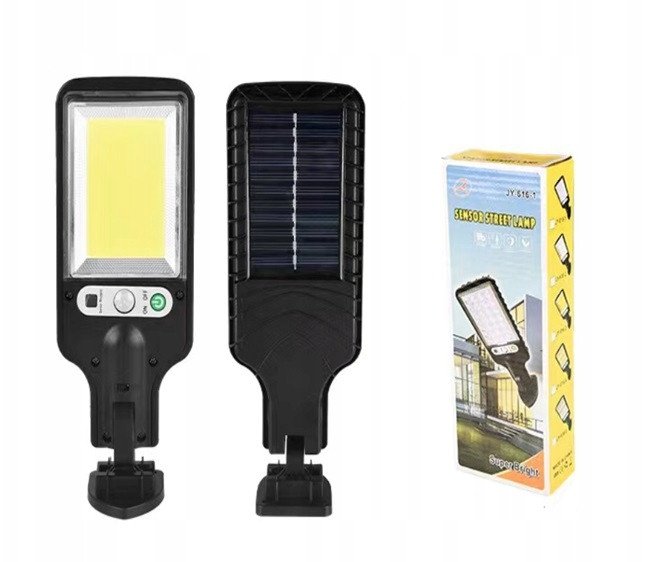 LAMPA SOLARNA ULICZNA Działka DOM 117 LED COB 6 godzin MOCNA Latarnia