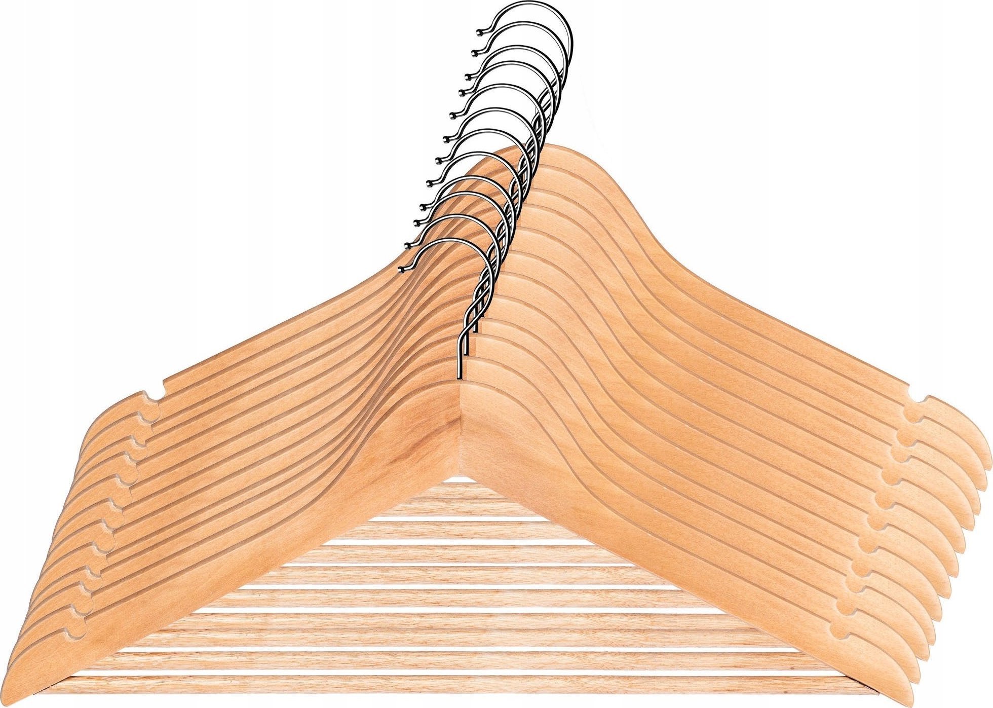 Kadax Wieszaki Drewniane Na Ubrania Mocne Komplet 12szt