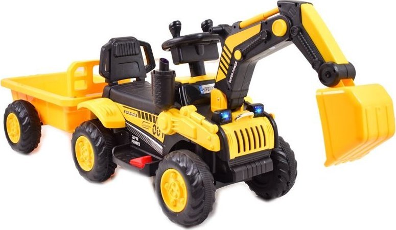 Super-Toys KOPARKA NA AKUMULATOR Z PRZYCZEPĄ I PILOTEM/XZ-980