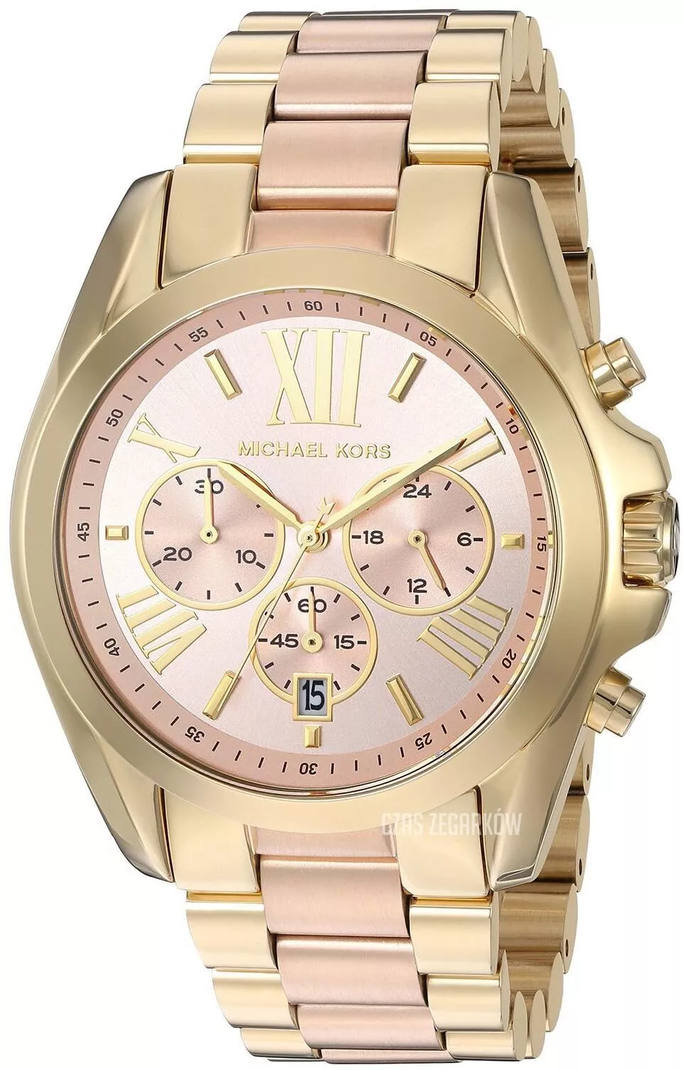 Zegarek Michael Kors Damski Zegarek Bradshaw MK6359 Bi-Color z Różowym Złotem