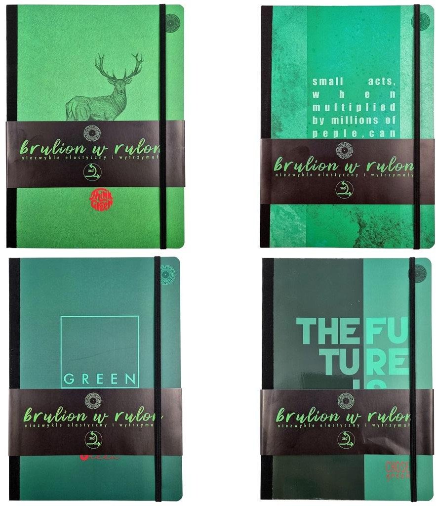 Ziemia Obiecana Brulion B5/96K kratka Flexi Think Green* (10szt)