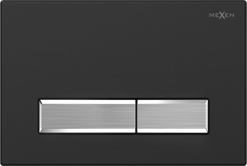Przycisk spłukujący Mexen Mexen Fenix 09 przycisk spłukujący, czarny/chrom matowy - 600997