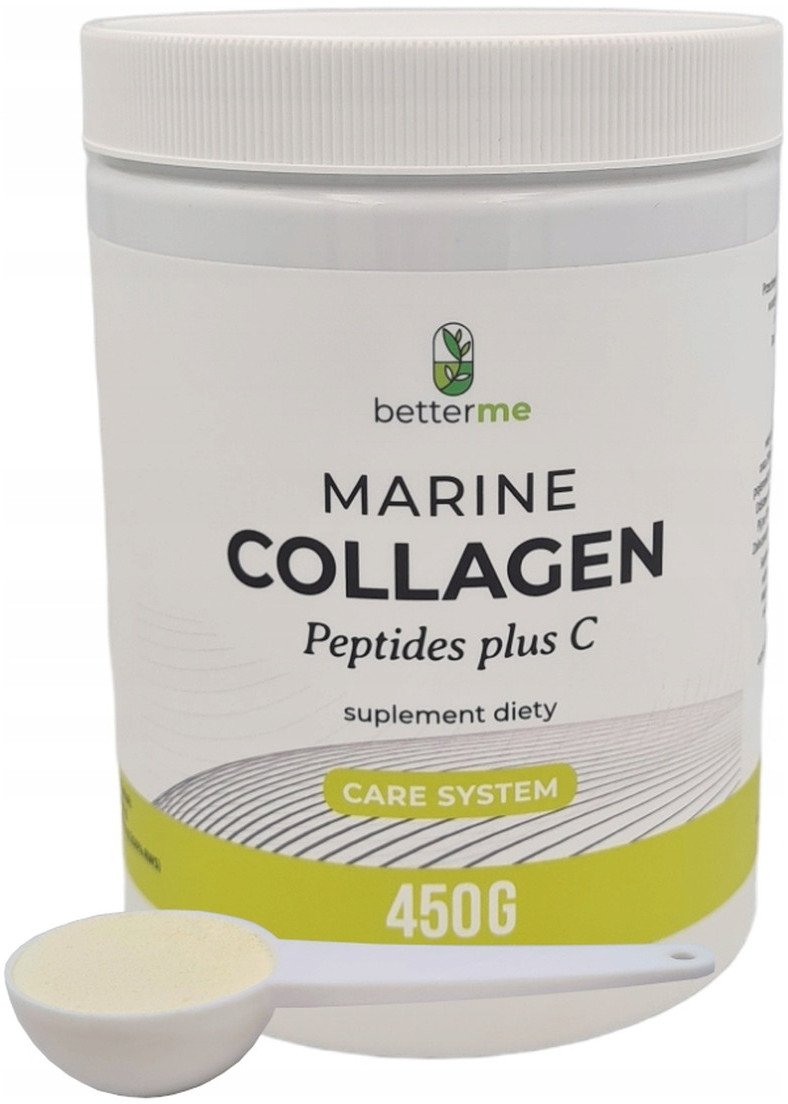 BETTERME_Marine Collagen Peptides Plus C kolagen rybi na stawy, skórę, włosy i paznokcie suplement diety 450g