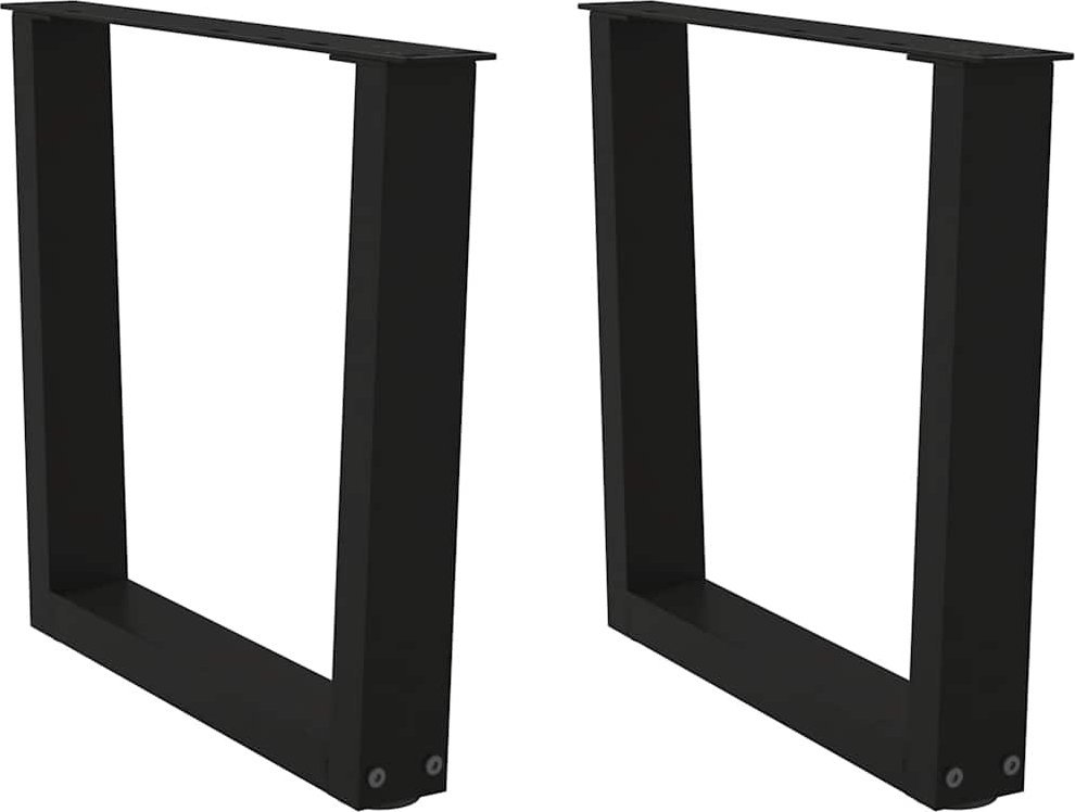 Nogi do stołu jadalnego w kształcie litery V 2 szt. Czarne Stal