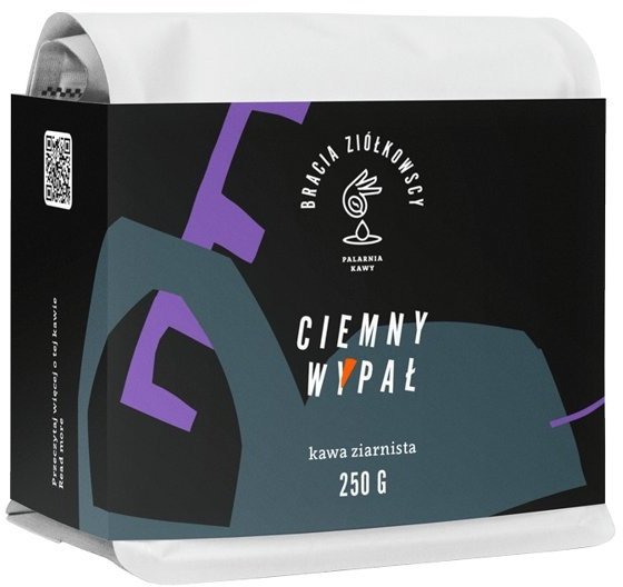 Kawa ziarnista Bracia Ziółkowscy Ciemny Wypał 250 g