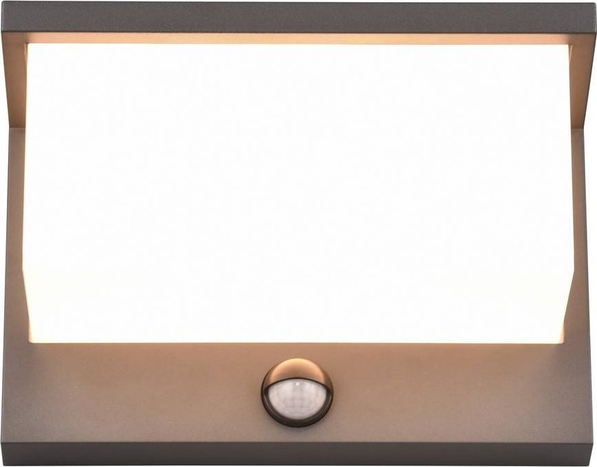 Kinkiet DELIGHT Trio Nestos 240969142 kinkiet zewnętrzny lampa ścienna z czujnikiem ruchu IP54 1x13W LED 3000K antracyt/biały
