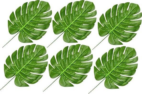 Springos Sztuczna monstera liście 6 szt. dekoracja roślinna zielona UNIWERSALNY