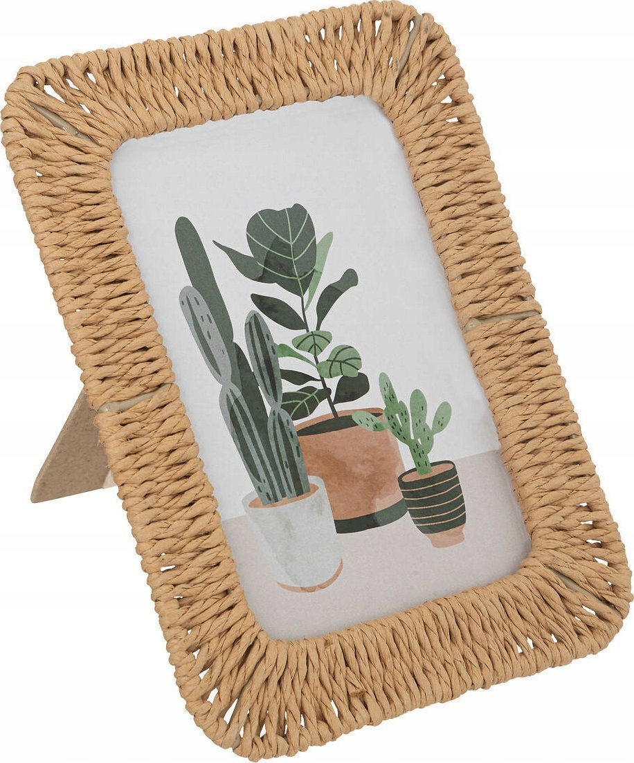 Ramka Atmosphera Ramka na zdjęcia stojąca JILY, rama z plecionki, 20 x 15 cm
