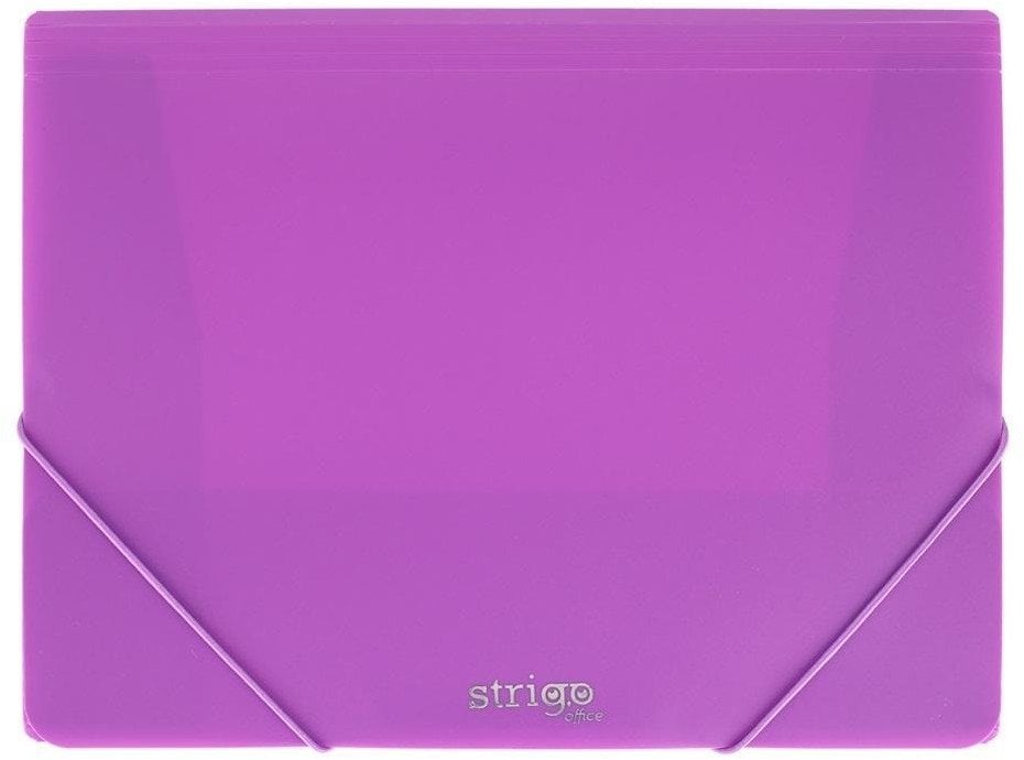 Teczka z gumką A4 PP neon fioletowa STRIGO