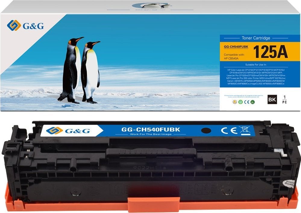 Toner G&G G&G kompatybilny toner z HP CB540A, CE320A, CF210X, Canon CRG116, CRG716, C, NT-PH540UBK, HP 125A, black, 2200s