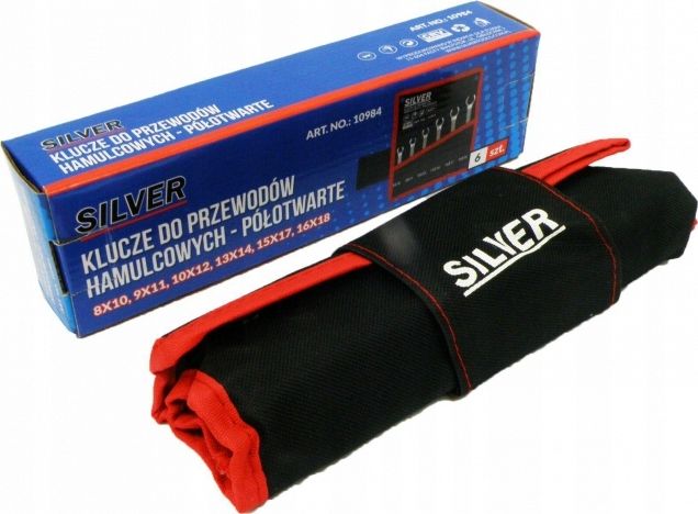 Silver zestaw kluczy płaskich półotwartych, komplet 6 sztuk (10984)