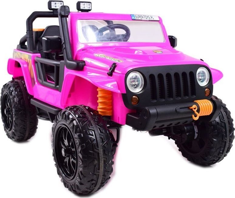 Super-Toys MEGA JEEP 4 SPEED DLA DZIECKA I DLA RODZICA 4x4, DO 100 kg - STEROWANIE TELEFONEM, WALIZKA - HIT/XB1118