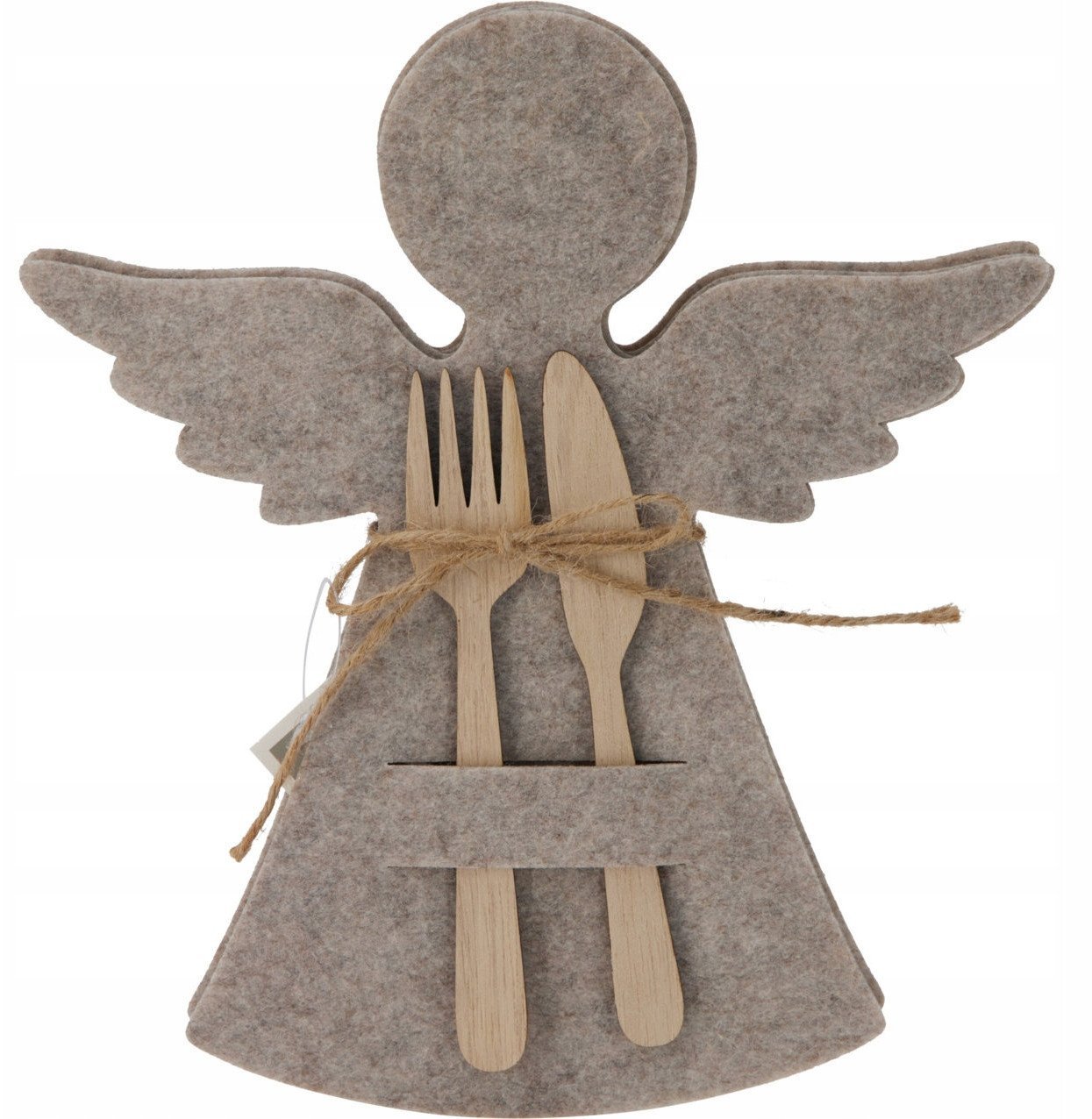 Filcowa kieszonka na sztućce w kształcie aniołka, 22 x 20 cm