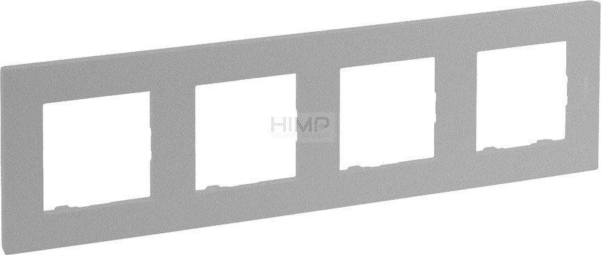 Legrand Niloe Step - ramka poczwórna 4x- kolor aluminium 863394